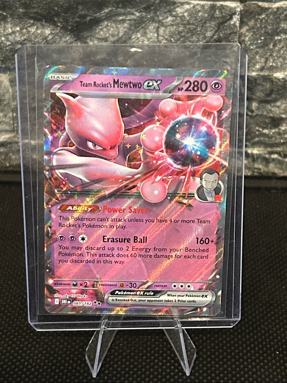 Pokemon Team Rocket's Mewtwo EX Holo 081/182 from Destined Rivals Set M/NM
